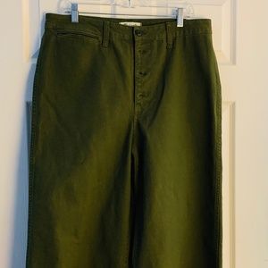 Madewell Wide Leg Button Front Pants SZ 32